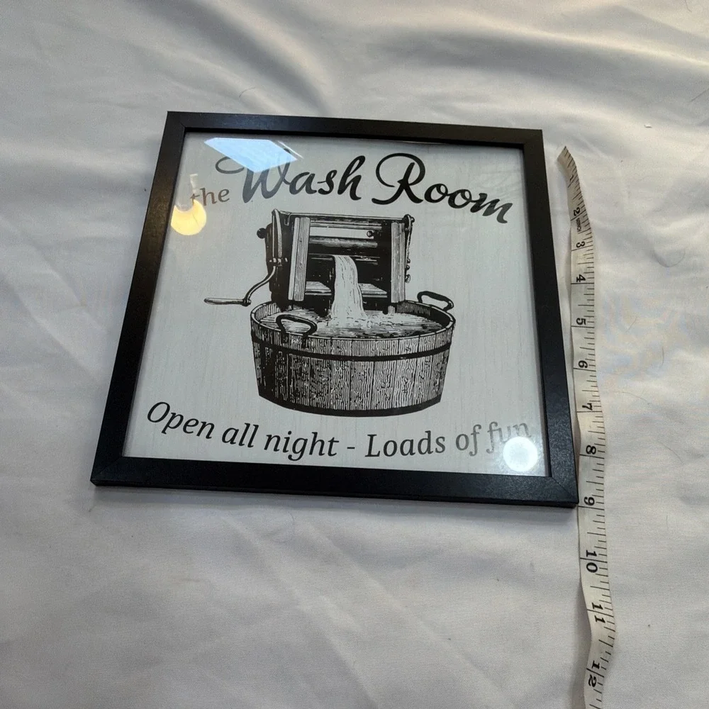 Laundry Room Wash Dry Fold Iron‎ Handmade Wooden Sign